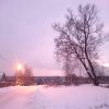 Деревенская улица под вечер. ❄❄❄❄❄ Our village in December.