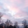 Рассвет сегодня. Внизу виден огненный кусочек, но солнце спряталось за облако ☁