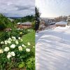 Лето и зима - два фото с разницей в полгода для флешмоба . 🌸❄️ Зимой, кажется, больше смотрим на небо. 😄💙☀