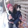 Весенние портреты по-колено в снегу, ❄️ с Оссе, который не желает больше морозить лапки 🐾🐾 🐱 На шапке у меня - кошачий хвост, а не помпон 😁🎆