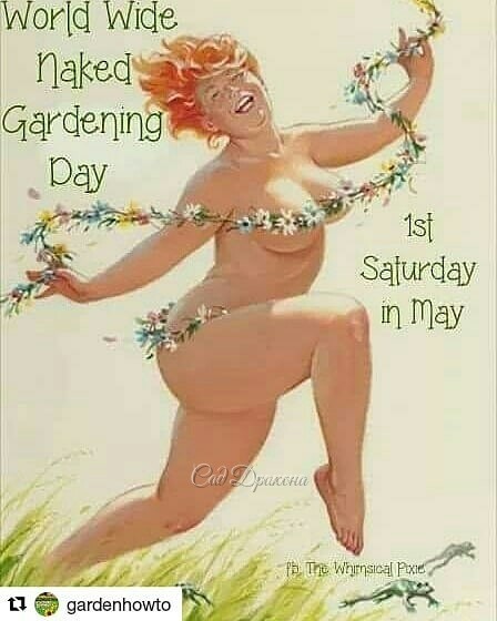 💚🌻🍀 World Naked Gardening Day (WNGD) - День  Голого Садоводства. 🌻 "Занятие садоводством в обнаженном виде — это не только простая радость, оно служит напоминанием нам о том, что мы можем быть честны по отношению к себе как к людям и как к части этой план